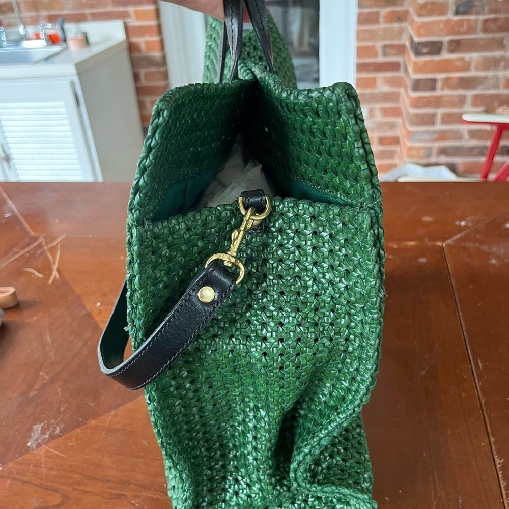Clare V Green Woven Tote Bag - Picture 9 of 15